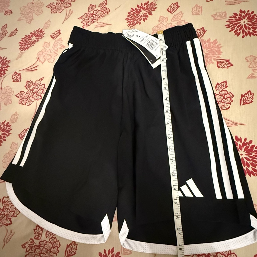 Adidas Black Shorts with White Accents